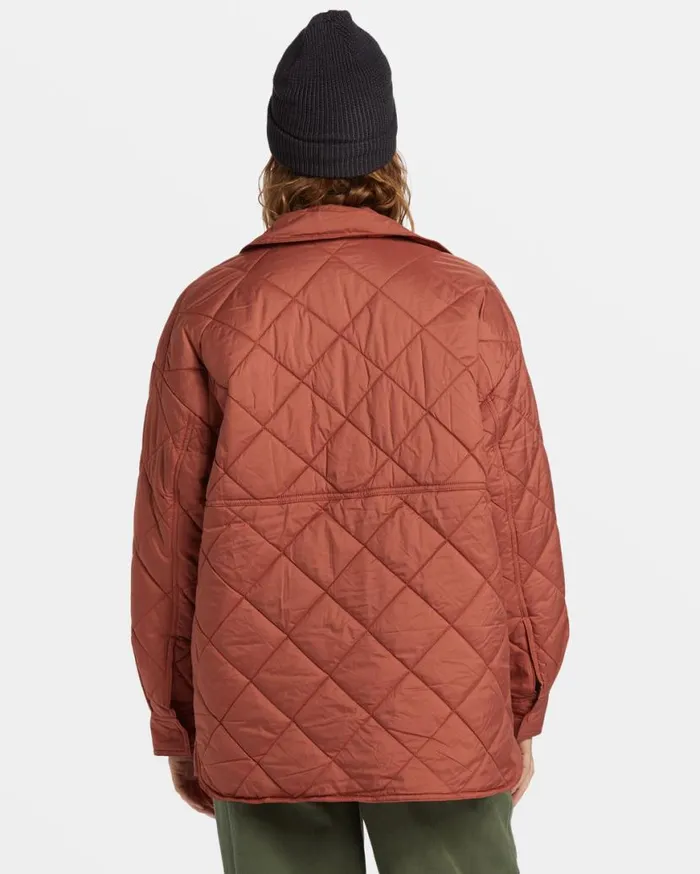 Womens Transport Shacket Snap Front Overshirt Sweet Chocolate Billabong Jackets Womens Transport Shacket Snap Front Overshirt Sweet Chocolate Billabong Jackets