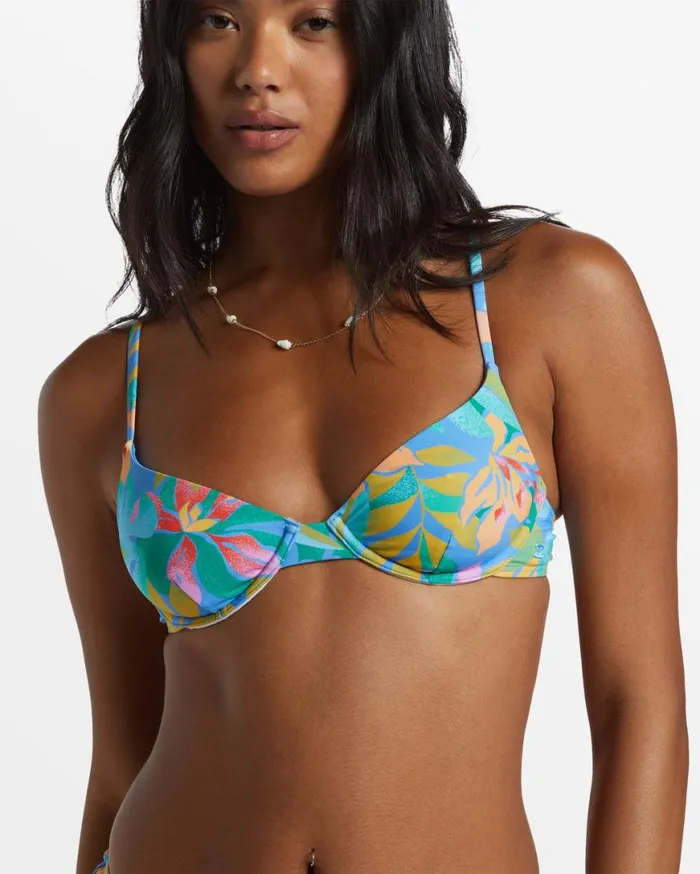 Womens Tropic Daze Demi Underwire Bikini Top Multi Billabong Bikini Tops Womens Tropic Daze Demi Underwire Bikini Top Multi Billabong Bikini Tops
