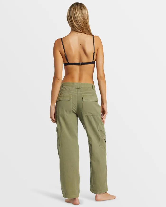 Womens Walk Along Pants Army Billabong Jeans and Pants