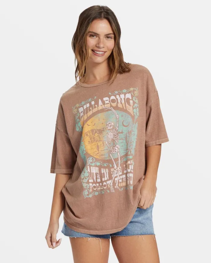Womens Walk With Me TShirt Sweet Earth Billabong Graphic Tees and Tanks