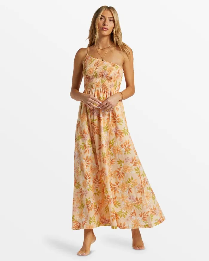 Womens Warmer Days One Shoulder Maxi Dress Peach Whip Billabong Dresses Womens Warmer Days One Shoulder Maxi Dress Peach Whip Billabong Dresses