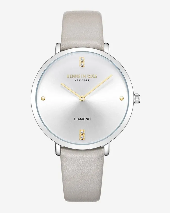 Womens Watches Women Kenneth Cole Diamond Dial Strap Watch Beige