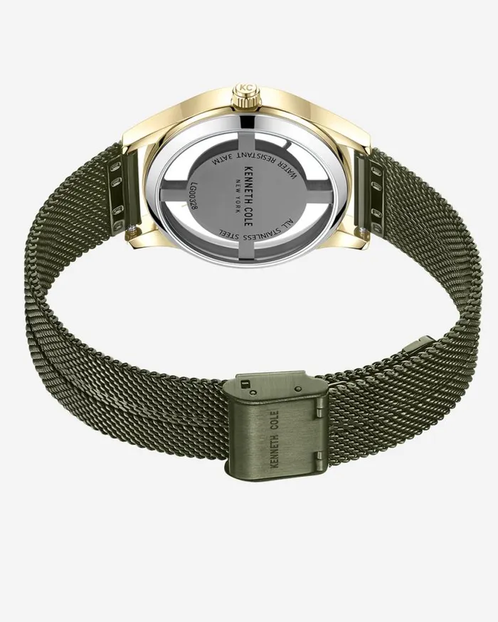 Womens Watches Women Kenneth Cole Transparency Water Resistant Stainless Steel Mesh Bracelet Watch Green