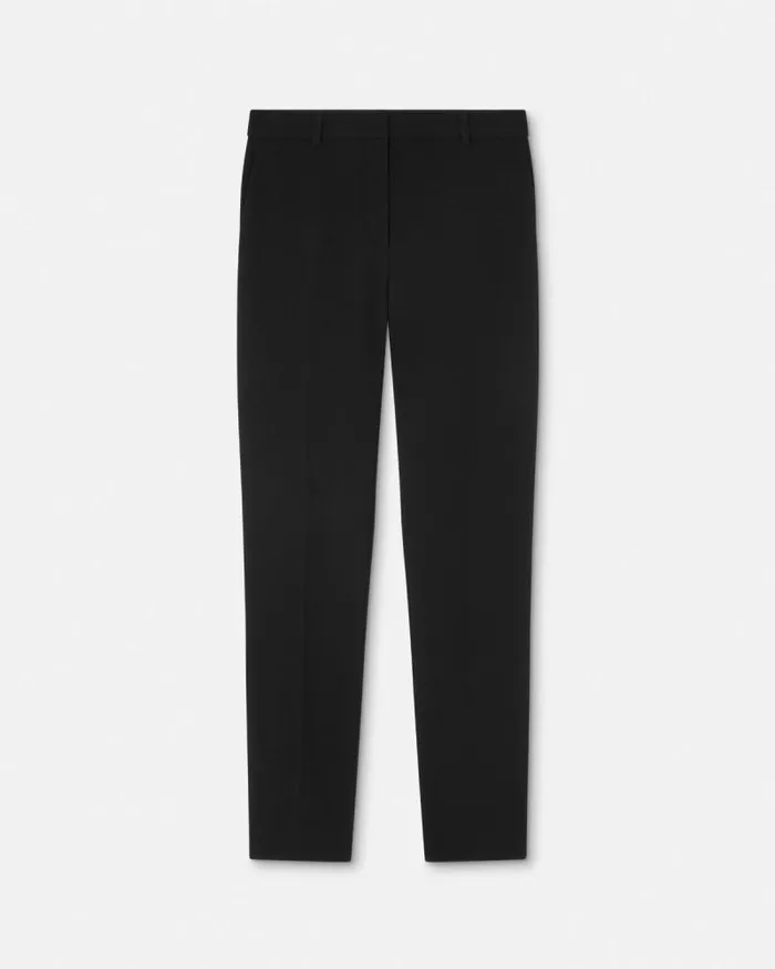 WoolBlend SlimFit Pants Black Women Versace Pants and Shorts