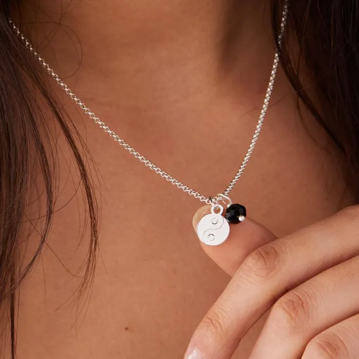 Yin Yang Duo Charm Necklace Adjustable Shiny Silver Women Alex And Ani Balance Harmony Yin Yang Duo Charm Necklace Adjustable Shiny Silver Women Alex And Ani Balance Harmony